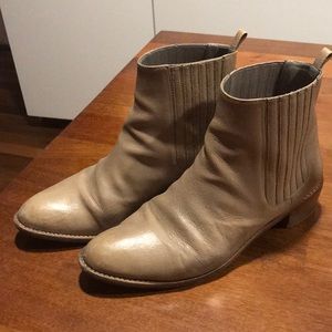 Loeffler Randall beige leather booties
